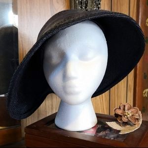 Vintage denim blue fancy hat